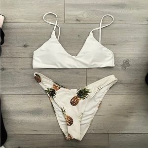 EUC FOREVER21 Pineapple Bikini Set